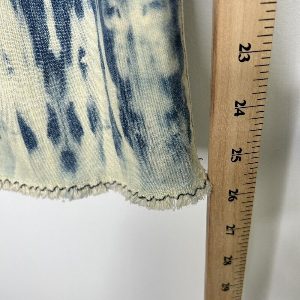 Warp and Weft Straight Crop Jeans Womens Size 30 High Rise Dip Dye - Picture 6 of 12
